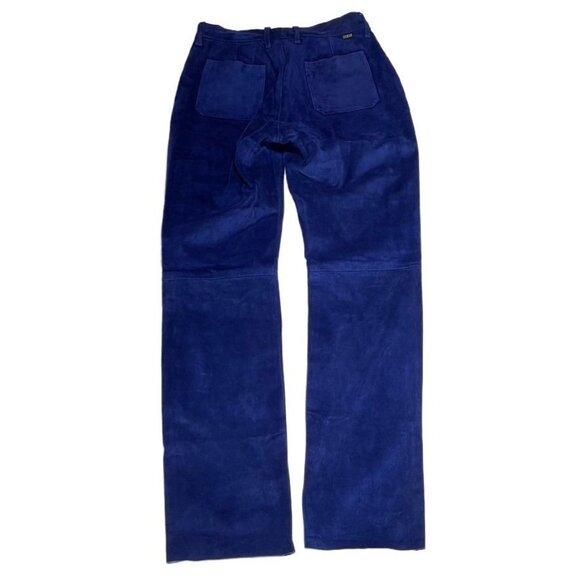 Guess Jeans Womens Size 29 Blue Suede Pants Made In Italy - Picture 3 of 12